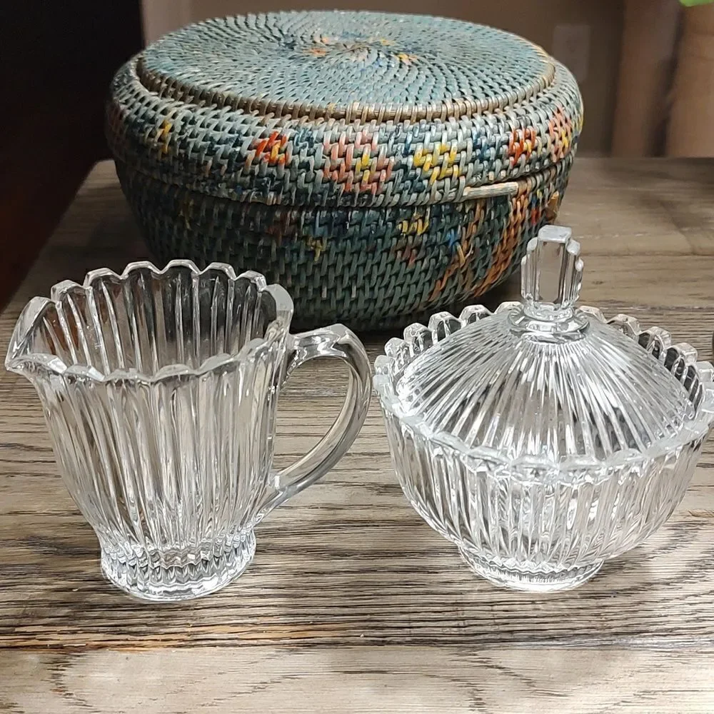 Mikasa Royal Suite Cream and Covered Bowl Sugar Set Art Deco